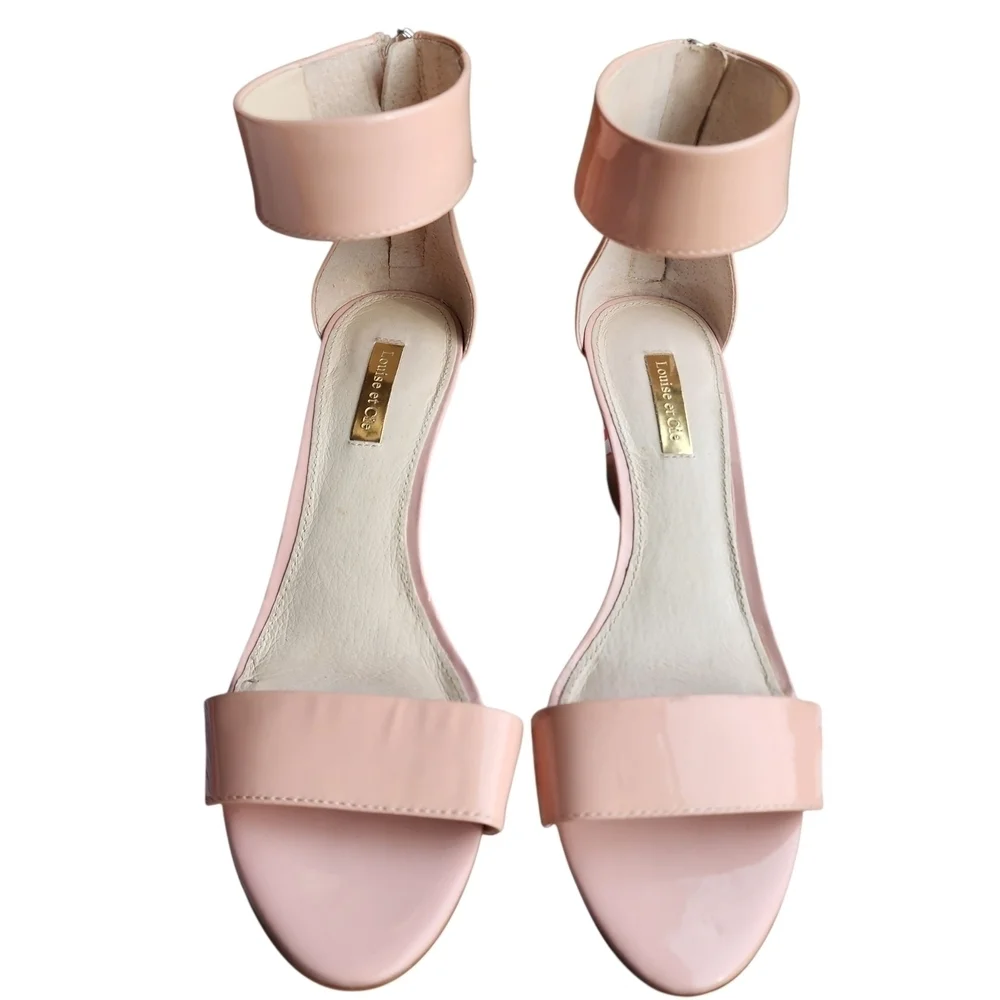 Louise et Cie Pink Patent Leather Wedge Sandal – Size 8